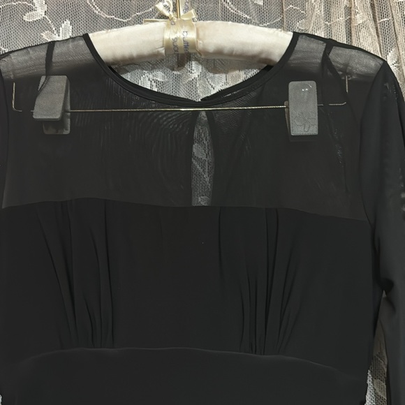 Brand new SLnY black flower imprint dress size 6 vintage - Picture 4 of 12